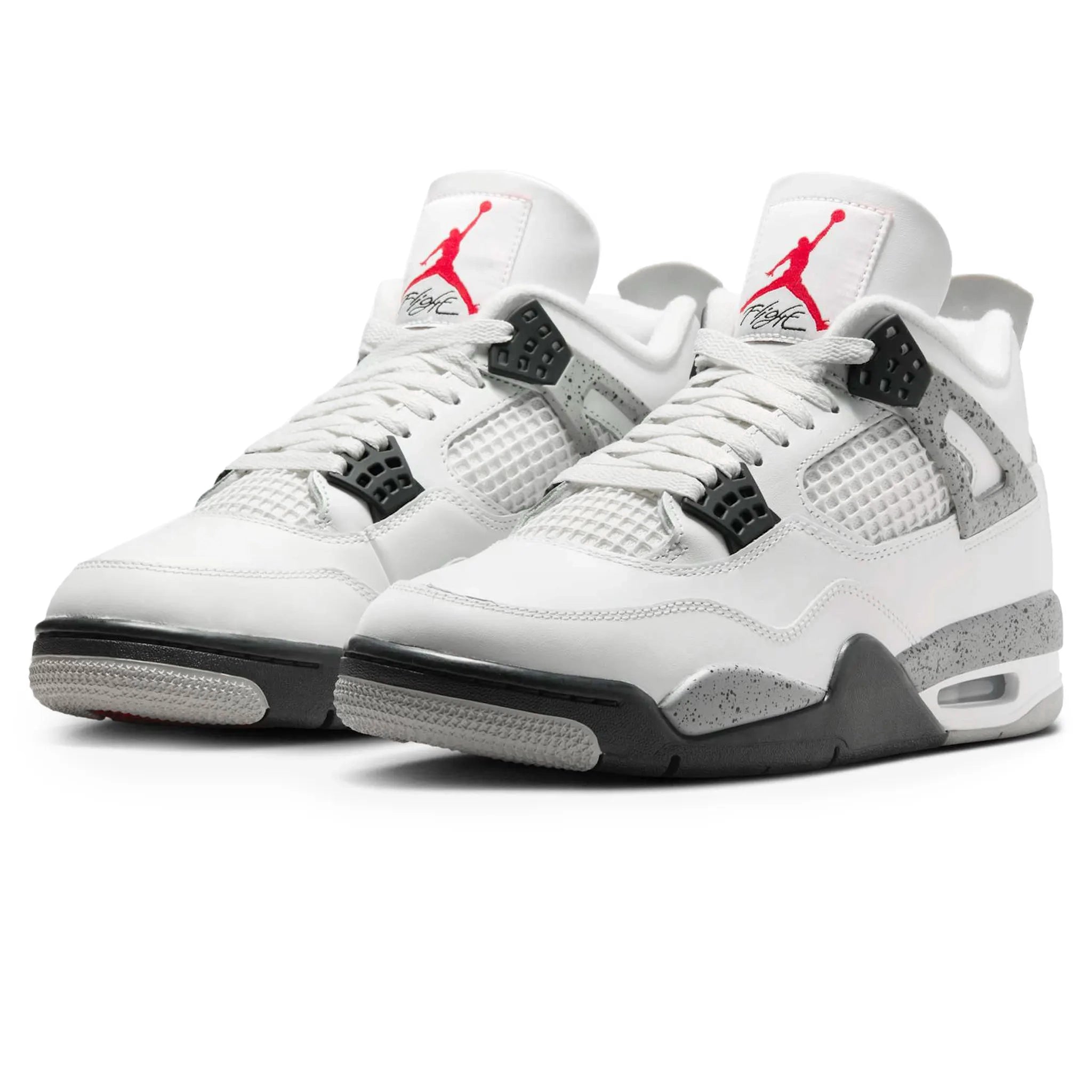 Front View of Air Jordan 4 Retro Og White Cement (2025) FV5029-100